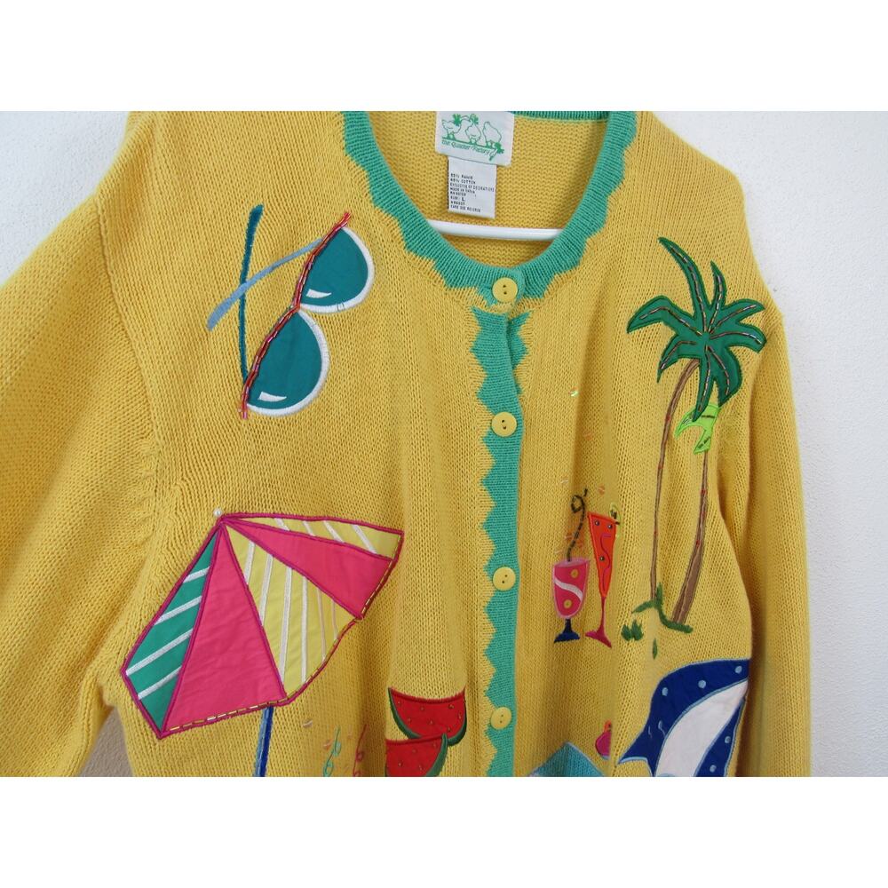 The Quacker Factory Large A Day At The Pool Cardi… - image 3